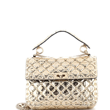 Valentino Garavani Rockstud Spike Flap Bag Quilted Leather Medium
