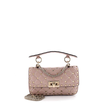 Valentino Garavani Rockstud Spike Flap Bag Quilted Leather Small