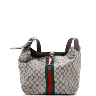 Gucci Jackie 1961 Soft Shoulder Bag GG Coated Canvas Small