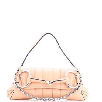 Gucci Horsebit Chain Shoulder Bag Vertical Quilted Leather Medium