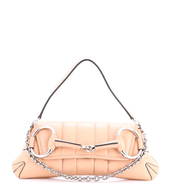 Gucci Horsebit Chain Shoulder Bag Vertical Quilted Leather Medium