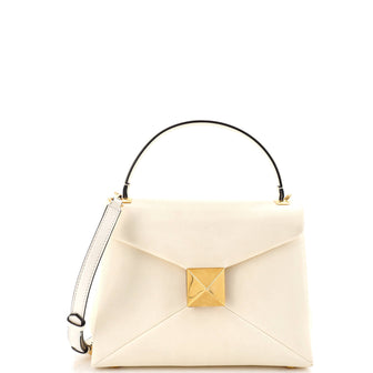 Valentino Garavani One Stud Top Handle Flap Bag Leather Small