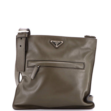 Prada Front Pocket Messenger Bag Soft Calfskin Medium