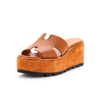 Hermes Women's Eze Sandals Leather and Suede