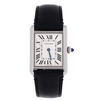 Cartier Must de Cartier Tank Quartz Watch Stainless Steel and Leather 25