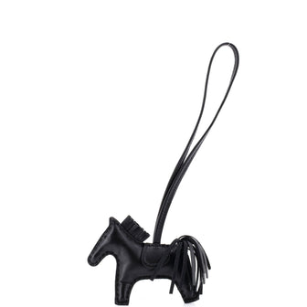 Hermes So Black GriGri Rodeo Bag Charm Leather PM