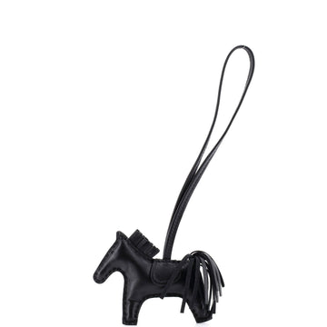 Hermes So Black GriGri Rodeo Bag Charm Leather PM