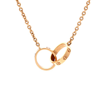 Cartier Love Interlocking Necklace 18K Rose Gold