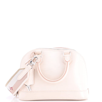 Louis Vuitton Alma Handbag Epi Leather with Logo Jacquard Strap BB