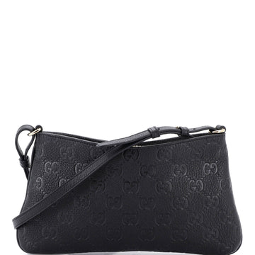 Gucci Emblem Chain Shoulder Bag Guccissima Leather Medium