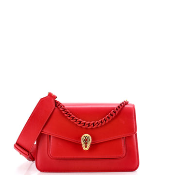 Bvlgari Serpenti Forever Maxi Chain Crossbody Bag Leather Medium