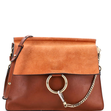 Chloe Faye Shoulder Bag Leather and Suede Medium