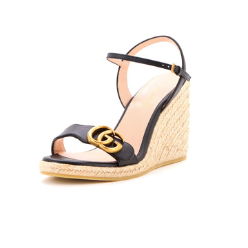 Gucci Women's Aitana Wedge Espadrilles Leather