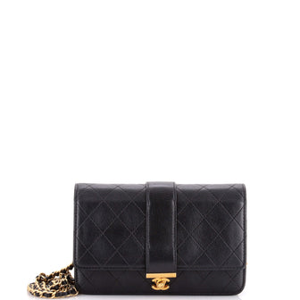 Chanel Vintage Full Flap Bag Quilted Lambskin Mini