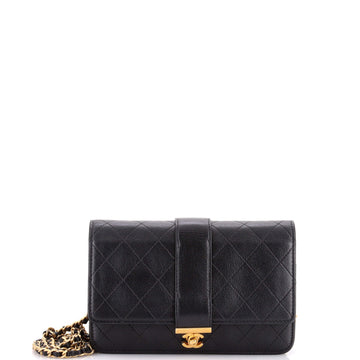 Chanel Vintage Full Flap Bag Quilted Lambskin Mini