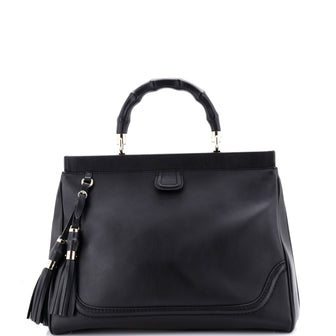 Gucci Bold Bamboo Top Handle Bag Leather