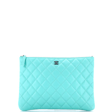 Chanel O Case Clutch Quilted Lambskin Medium