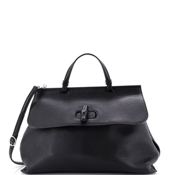 Gucci Bamboo Daily Top Handle Bag Leather Large