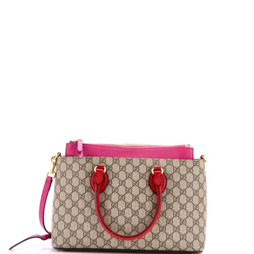 Gucci Linea A Convertible Tote GG Coated Canvas and Leather Small