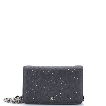 Chanel Wallet on Chain Crystal Embellished Camellia Lambskin
