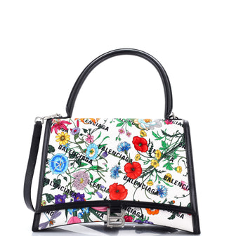 Gucci x Balenciaga The Hacker Project Hourglass Top Handle Bag Flora Canvas Medium