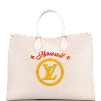 Louis Vuitton OnTheGo Tote Limited Edition Cities Monogram Jacquard and Tuffetage Canvas GM
