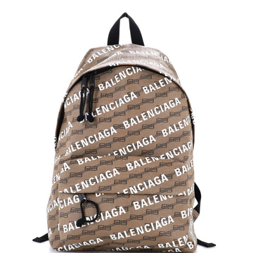 Balenciaga Signature Backpack BB Logo Coated Canvas