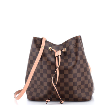 Louis Vuitton NeoNoe Handbag Damier with Leather MM