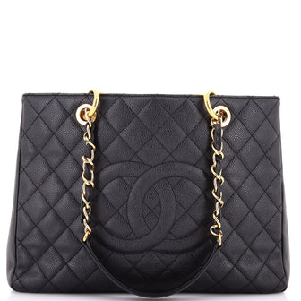 Chanel Grand Shopping Tote Quilted Caviar