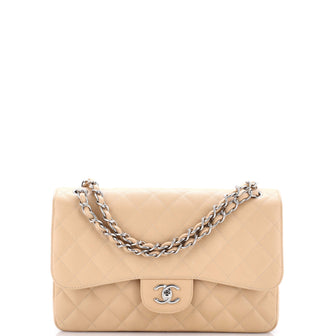 Chanel Classic Double Flap Bag Quilted Caviar Jumbo