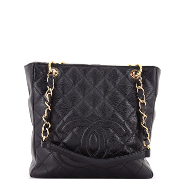 Chanel Petite Shopping Tote Quilted Caviar