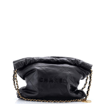 Chanel 22 Chain Hobo Quilted Caviar Small