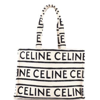 Celine Cabas Thais Tote Logo All Over Textile Large