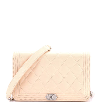 Chanel Boy Wallet on Chain Quilted Caviar
