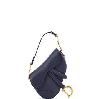 Christian Dior Saddle Handbag Leather Mini