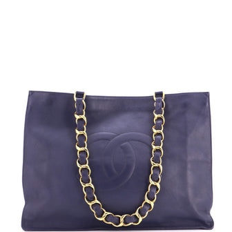 Chanel Vintage CC Chain Tote Lambskin XL