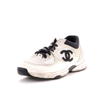 Chanel Women's CC Low-Top Sneakers Suede and Mesh
