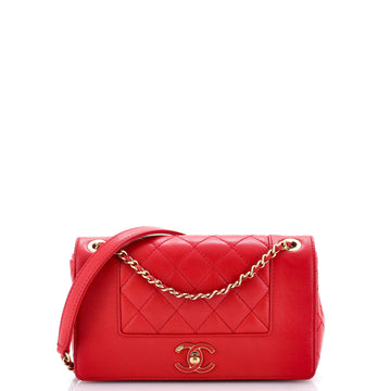 Chanel Mademoiselle Vintage Flap Bag Quilted Sheepskin Small