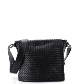 Bottega Veneta Square Flap Messenger Bag Intrecciato Nappa Medium