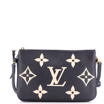 Louis Vuitton Double Zip Pochette Bicolor Monogram Empreinte Giant