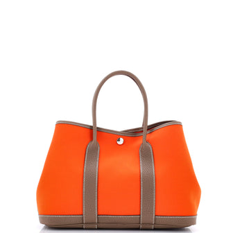 Hermes Garden Party Tote Toile and Leather 30