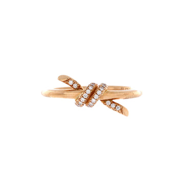 Tiffany & Co. Knot Ring 18K Rose Gold with Diamonds