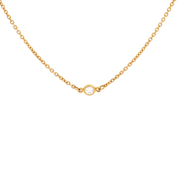 Tiffany & Co. Elsa Peretti Diamonds By The Yard 5 Stone Necklace 18K Yellow Gold and Diamonds 0.30CT