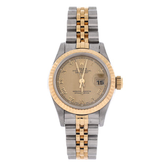 Rolex Oyster Perpetual Datejust Automatic Watch Stainless Steel and Yellow Gold 26