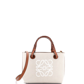 Loewe Anagram Square Basket Tote Canvas Mini