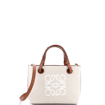Loewe Anagram Square Basket Tote Canvas Mini