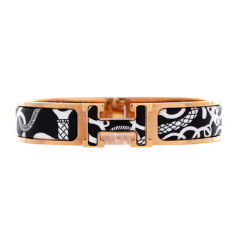 Hermes Clic H Bracelet Printed Enamel Narrow