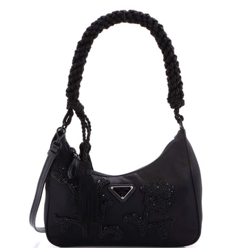 Prada Re-Edition Shoulder Bag Embellished Tessuto Small