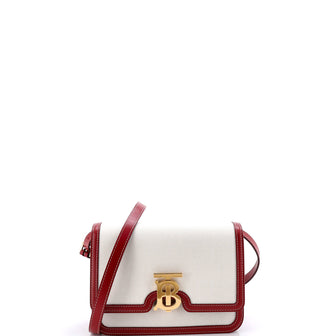 Burberry TB Flap Bag Canvas Small