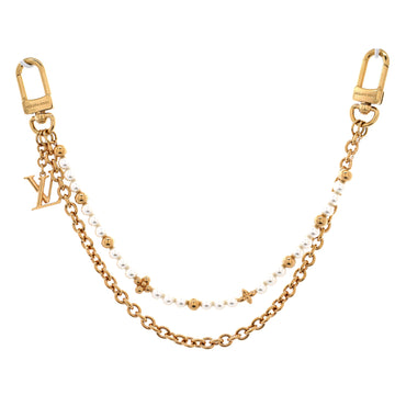 Louis Vuitton Chain Belt Bag Charm Metal with Faux Pearls